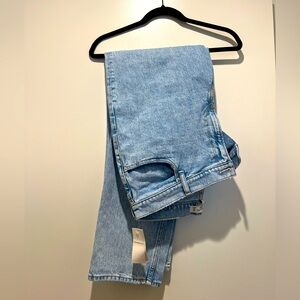Blue 90s straight ultra high rise jeans